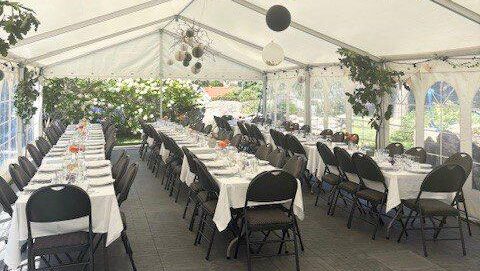 Hyra möbler till evenemangstält 6x15 - fest i väst