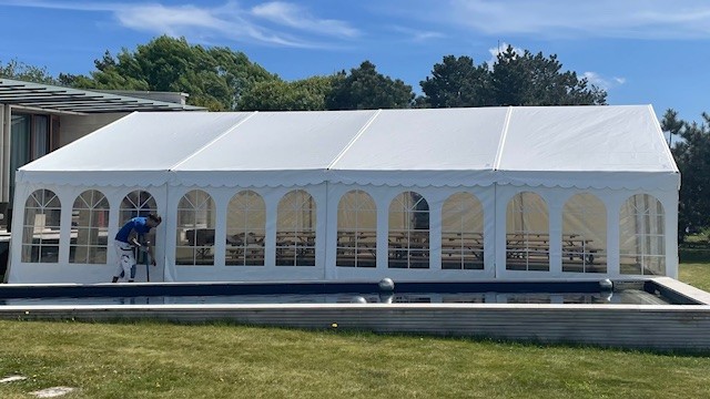 Evenemangstält vitt 9x12 m för fest och företagsevent i Göteborg